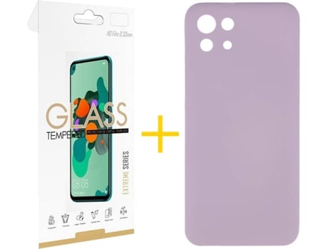 Kit Funda + Protector de Pantalla Xiaomi Mi 11 Lite 5G SKYHE Liso 4 Morado