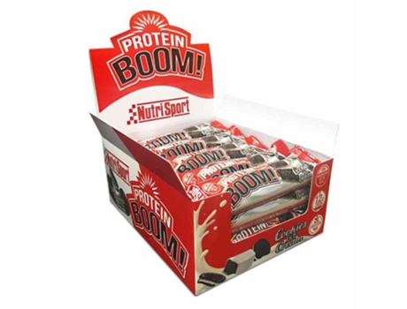 Nutrisport Caja Barras Energéticas Boom de Proteína 13G 24 Unidades Galleta y Creme