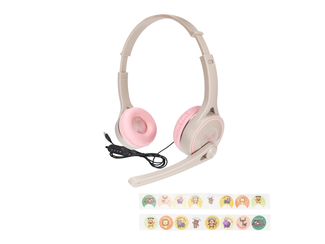 Auriculares estéreo USB con cable, plegables y transpirables para niños, ideales para viajes en avión y diversas aplicaciones (CHABERLU).