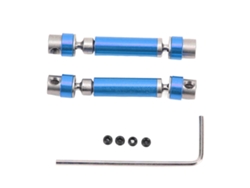 Ymsl 2pcs Eje De Transmisión Delantera, Trasera Y Central De Aleación De Aluminio Resistente A Desgaste Y Oxidación Para Fms 1/24 Fcx24 Azul Hxl