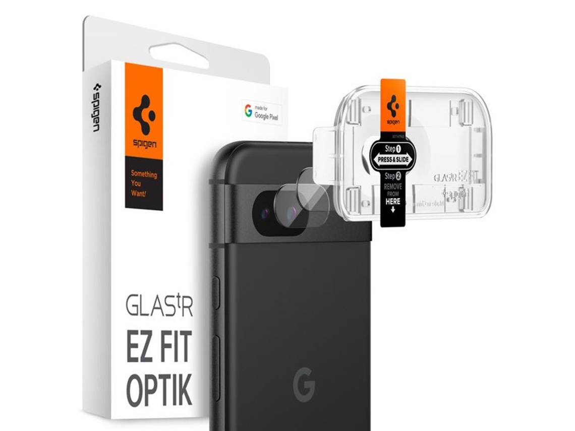 Spigen Optik.tr - Protector de lente de cristal templado 9h compatible con Google Pixel 8a (lote de 2)
