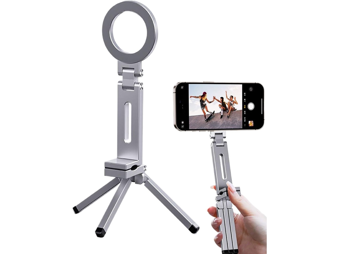 Trípode De Aluminio Para Teléfono, Soporte Giratorio Plegable Portátil