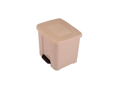 Cubo de Basura para el Reciclaje – Basurero Com Pedal 35L Com 2 Compartimentos Beige 35L