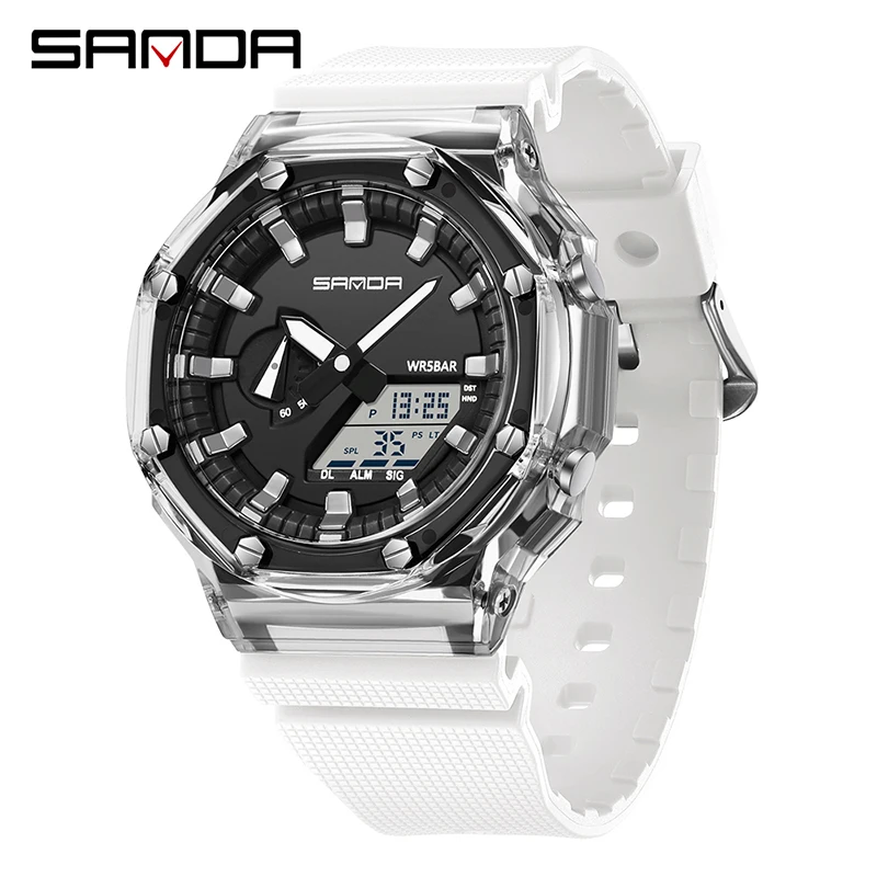 Reloj Digital Led Multifuncional De Moda (blanco)