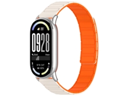 Bracelete Para Xiaomi Smart Band 10/9/8 - Silicone Magnético - Formato De I Laranja Starlight