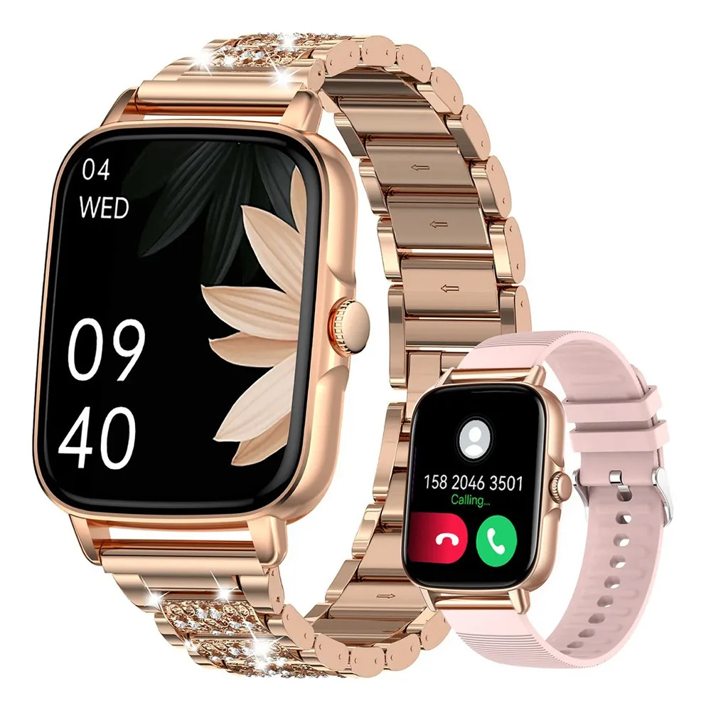 Reloj inteligente elegante para mujer con llamadas Bluetoothvayotoy