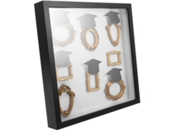 Marco De Fotos Silhouette Box Frame En Material Negro Para Graduación, Kit Creativo Con 8 Mini Marcos Y 6
