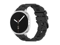 Correa de silicona negra con hebilla redonda para Samsung Galaxy Watch8 / Watch8 Classic