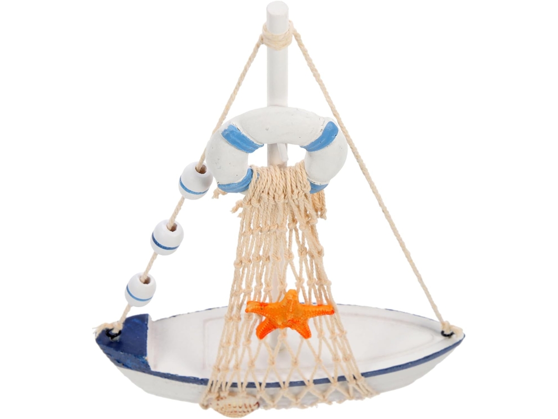 Decoración De Velero De Madera Con Temática Playera Para El Hogar Y La Oficina.