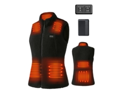 Negrolauxo Chaleco Térmico Forro Polar 7 Zonas Mujer Batería 3 Niveles Calor Ligero Sin Mangas Invierno Eléctrico
