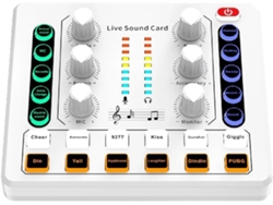 Mezclador Inalámbrico Para Dj/ktv, 2 Canales, 12 Efectos, Para Streaming, Reducción De Ruido.