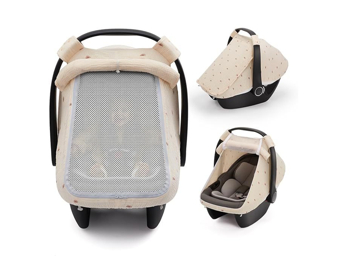 Funda para asiento de coche Chrui Baby con malla grande y protección solar para verano y días calurosos (estándar)