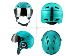 Capacete De Ski (ouvido Removível, Óculos Integrados)