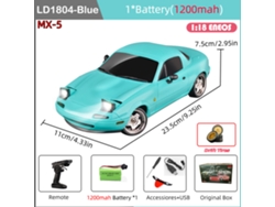 Coche de drift RC a escala 1/18 con ESP, tracción a las 2 ruedas 2.4G, giroscopio, faros LED y control total. Juguete eléctrico para niños. Aeuzwr