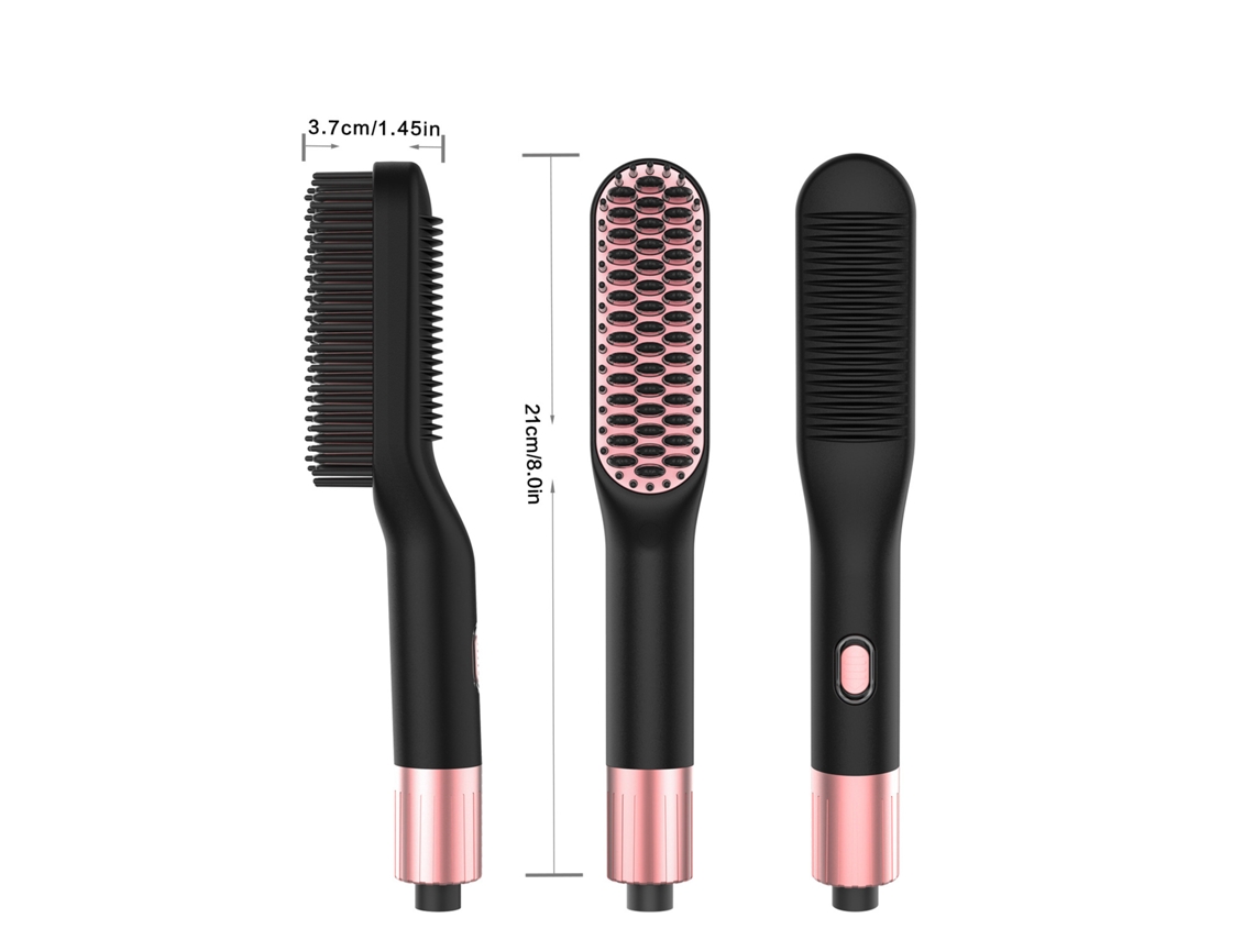 Peine Alisador 3 En 1, Plancha Alisadora Portátil De Cerámica Anti-encogimiento Para Cabello Y Barba.