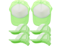 Paquete De 10 Gorras De Béisbol Verdes, Transpirables, Con Cierre Ajustable.