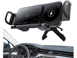 Cargador de teléfono para coche con soporte para cable - Dispositivo de bobina de carga para salpicadero SFUSHOS
