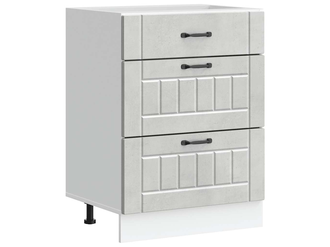 Maison Exclusive - Mueble Bajo De Cocina Lucca Madera Contrachapada Gris Cemento