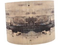 Tambor Grande Rústico De Bambú Natural Estampado Con Tinta, Compatible Con Lámparas De Mesa Colgantes.