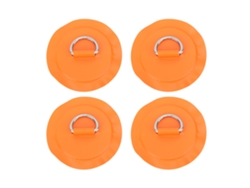 4 Parches Redondos Ligeros De Pvc Con Anilla En D Para Botes Inflables, Tablas De Surf Y Tablas De Paddle Surf (color Naranja)