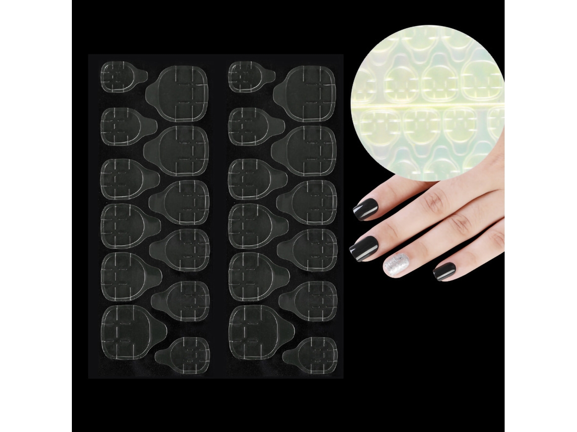 Pegatinas Adhesivas De Doble Cara Para Uñas Postizas Flexibles E Impermeables, Manicura Transpirable, Pegatinas Amarillas Para Uñas