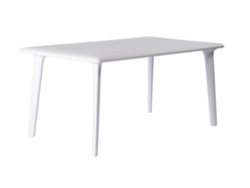 Mesa Rectangular Exterior 160x90 Blanco Dessa Resol