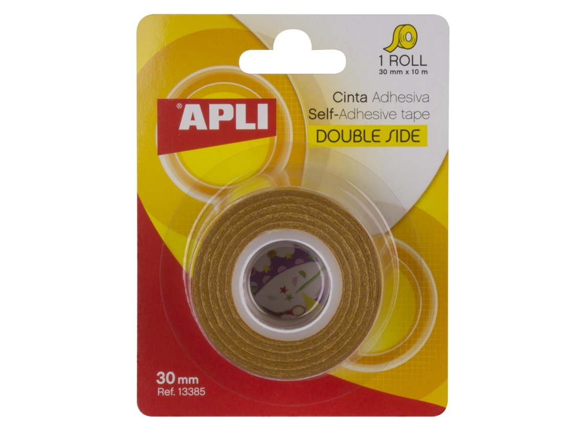 Cinta Adhesiva Doble Cara 30Mm X 10M Facil de Cortar Y Aplicar Apli