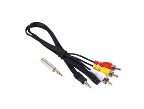 Cabo AV Rca de 3,5 Mm para 3 Machos com Suporte de 1 a 3 Saídas para Raspberry Pi 2 Mode