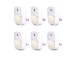 Luz de noche LED blanca cálida, sensor de anochecer a amanecer, para dormitorio, baño, cocina, pasillo, escaleras, eficiencia energética Vledary