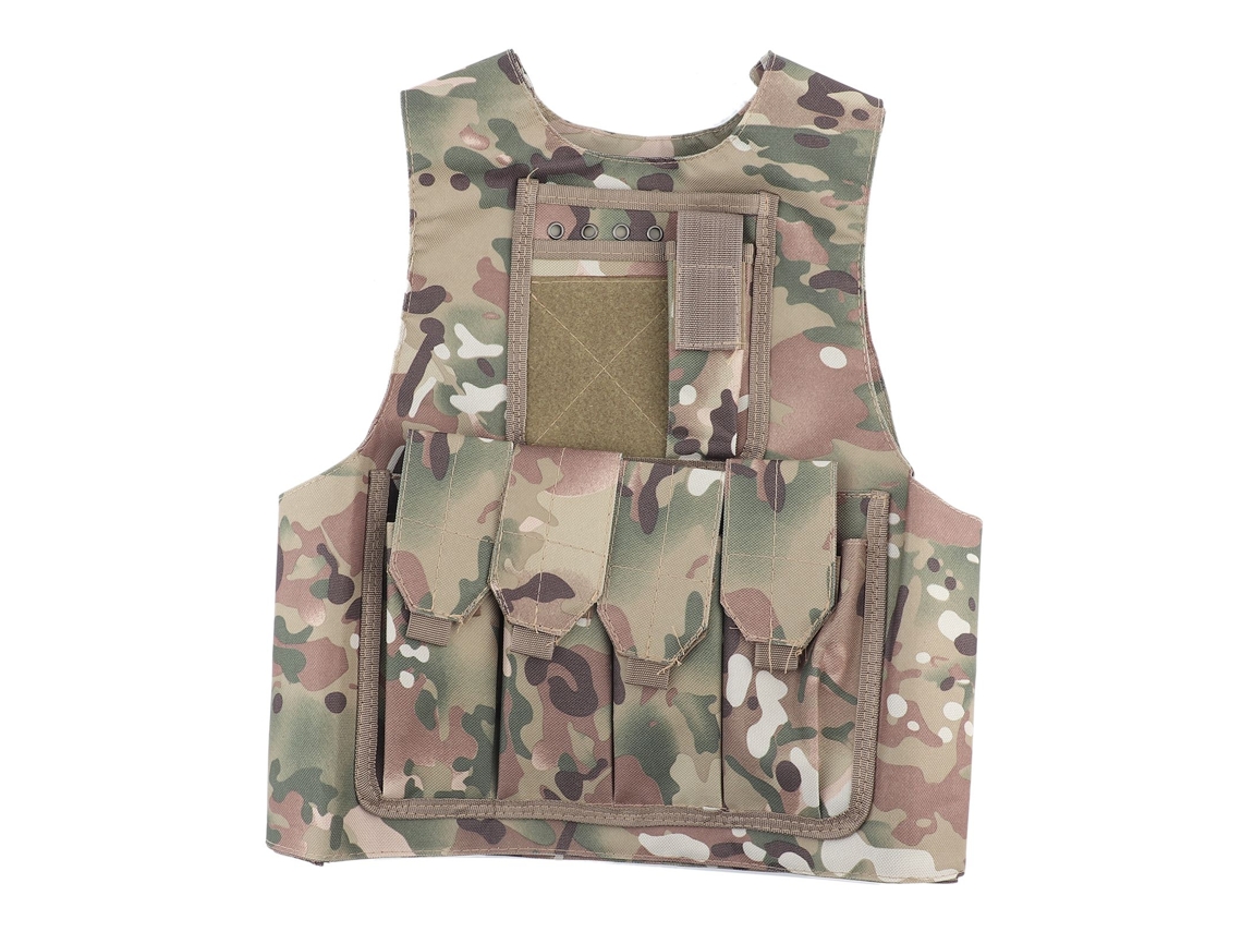 2026-chaleco Camuflaje Infantil Ejército Equipo Militar Disfraz Combate Niños (camuflaje Cp)