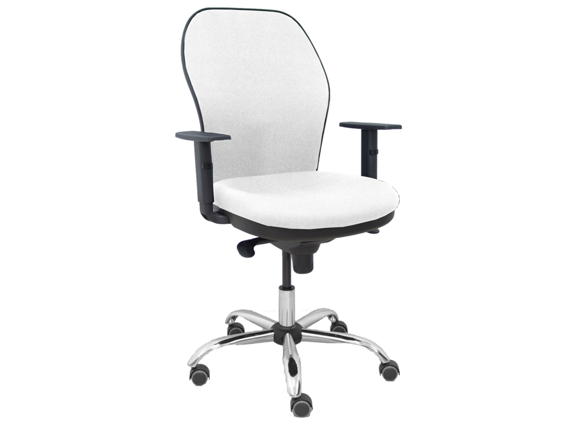 Sillas de Escritorio jorquera respaldo bali blanco assento bali blanco base cromada e rodas parquet