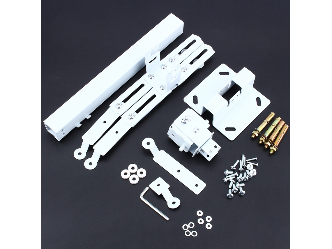 Suporte De Teto Parede Extensível Para Projetor Lcd Led Com Inclinação Aço Branco 43-65cm 25kg