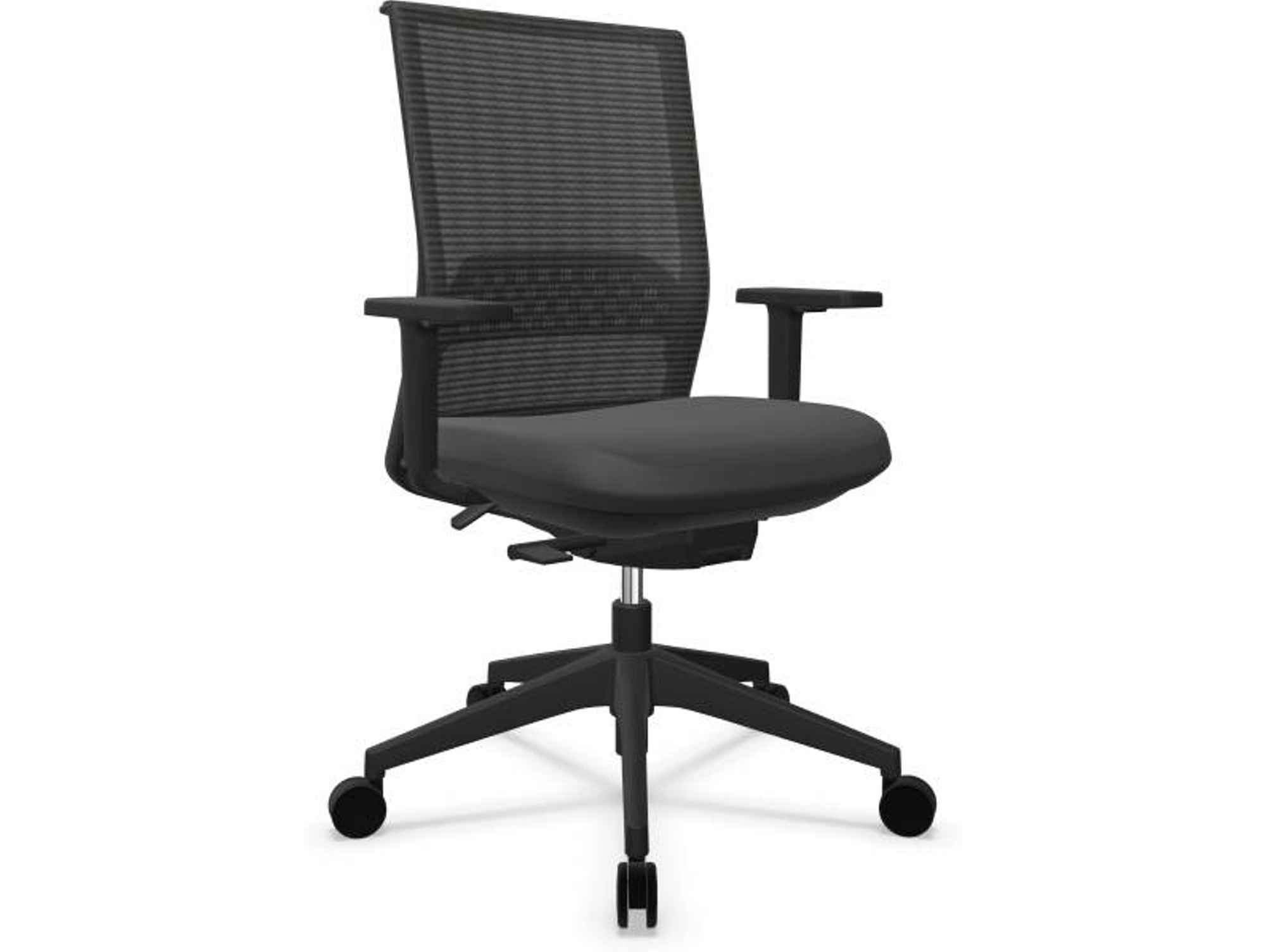 Silla de Escritorio Operativa ACTIU Stay Serie 30 Negro Mecanismo Syncro (Brazos ajustables - Tejido)