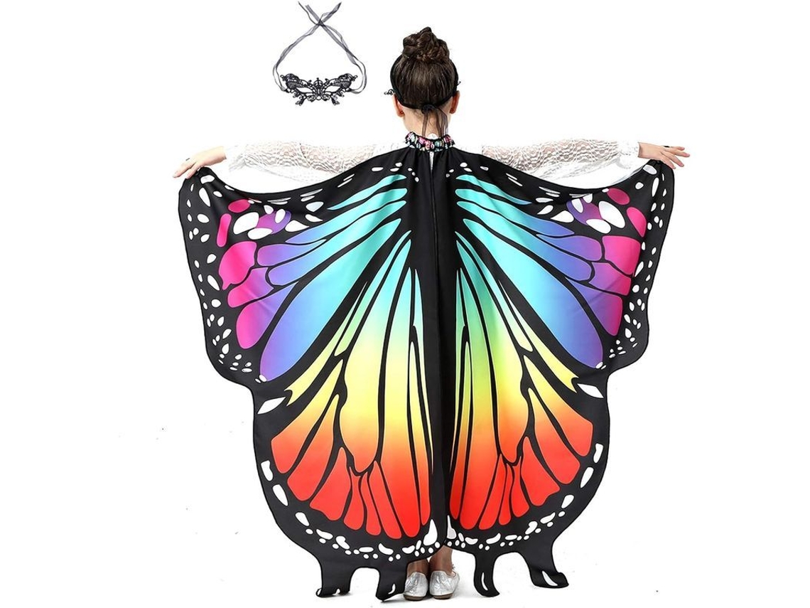 2026-disfraz De Mariposa Para Mujeres Y Niñas Capa De Hada Fluorescente Para Fiesta Halloween Cosplay