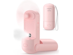 Ventilador de bolsillo Liptaptyn, recargable por USB, portátil, plegable, silencioso, mini ventilador de mano (rosa)