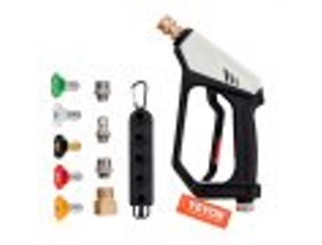 Pistola lavadora de pressão curta VEVOR, pistola de pulverização de alta potência de 5000 PSI, M22-14 mm / M22-15 / entrada de 3/8 '' e conector de...