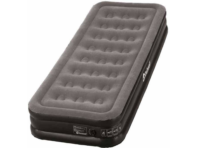 Outwell Colchón inflable Excellent Single gris y negro 200x80x30 cm