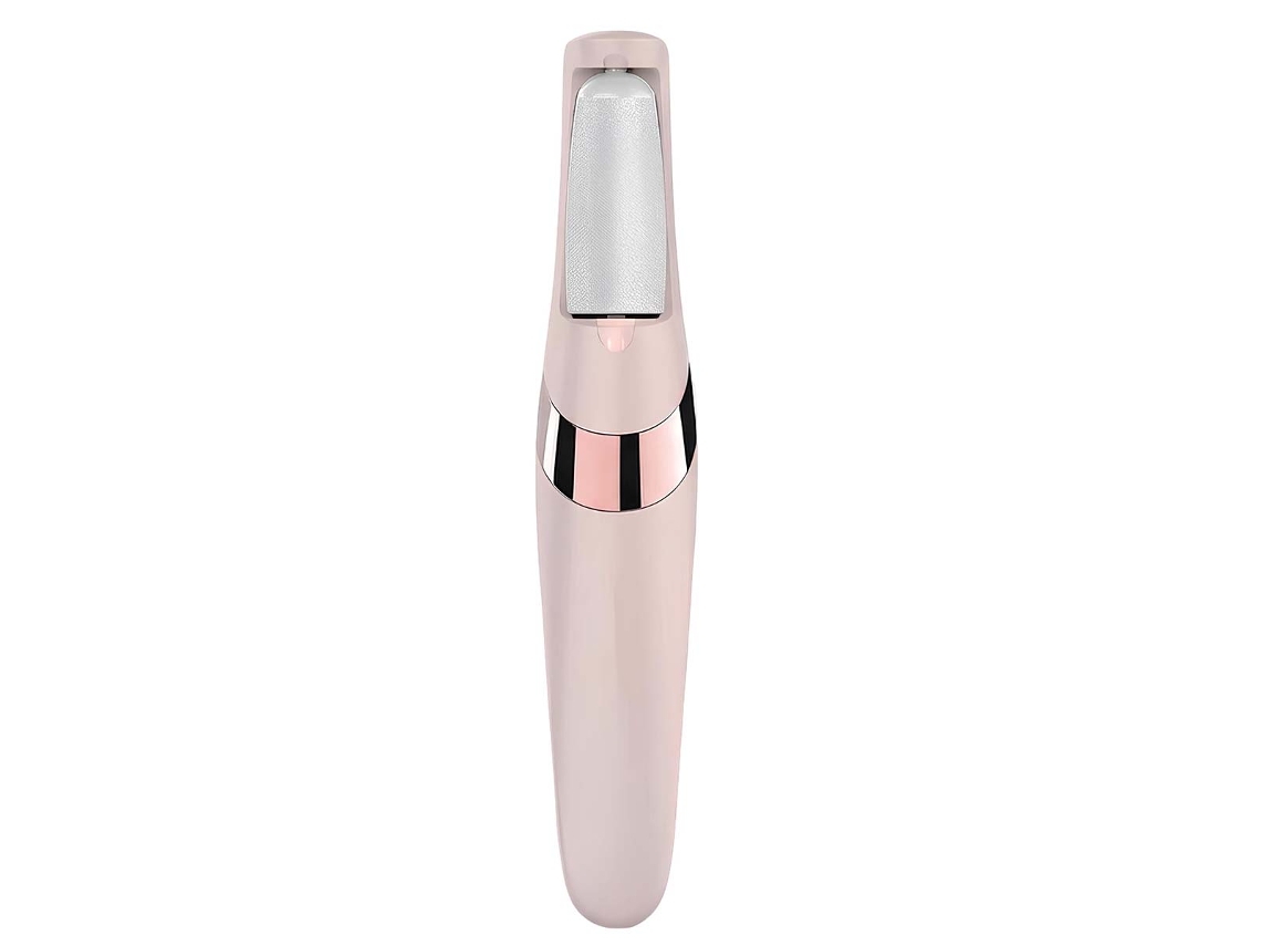 Dispositivo de pedicura recargable Avizar de 16 W con rodillos abrasivos intercambiables - Rosa