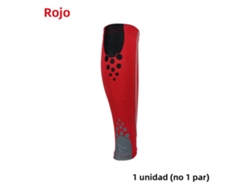 Mangas de compresión para pantorrillas para correr y andar en bicicleta (rojas, talla L)