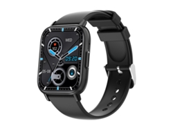 Reloj inteligente con monitor de temperatura corporal, frecuencia cardíaca, presión arterial y oxígeno en sangre (negro)