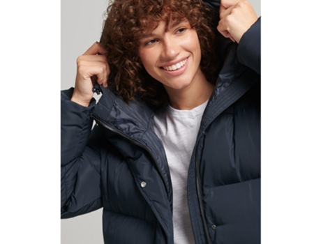Abrigo para Mujer SUPERDRY (M - Poliéster - Azul)