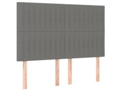 Maison Exclusive - Cabecero De Cama Gris Oscuro 144x5x118/128 Cm De Tela