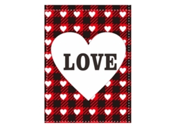 Bandera de jardín vertical de lona para San Valentín, estilo rústico de granja, ideal para bodas y fiestas al aire libre.