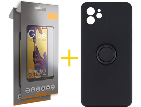 Carcasa + 2 Protectores de Pantalla para iPhone 12 SKYHE Negro