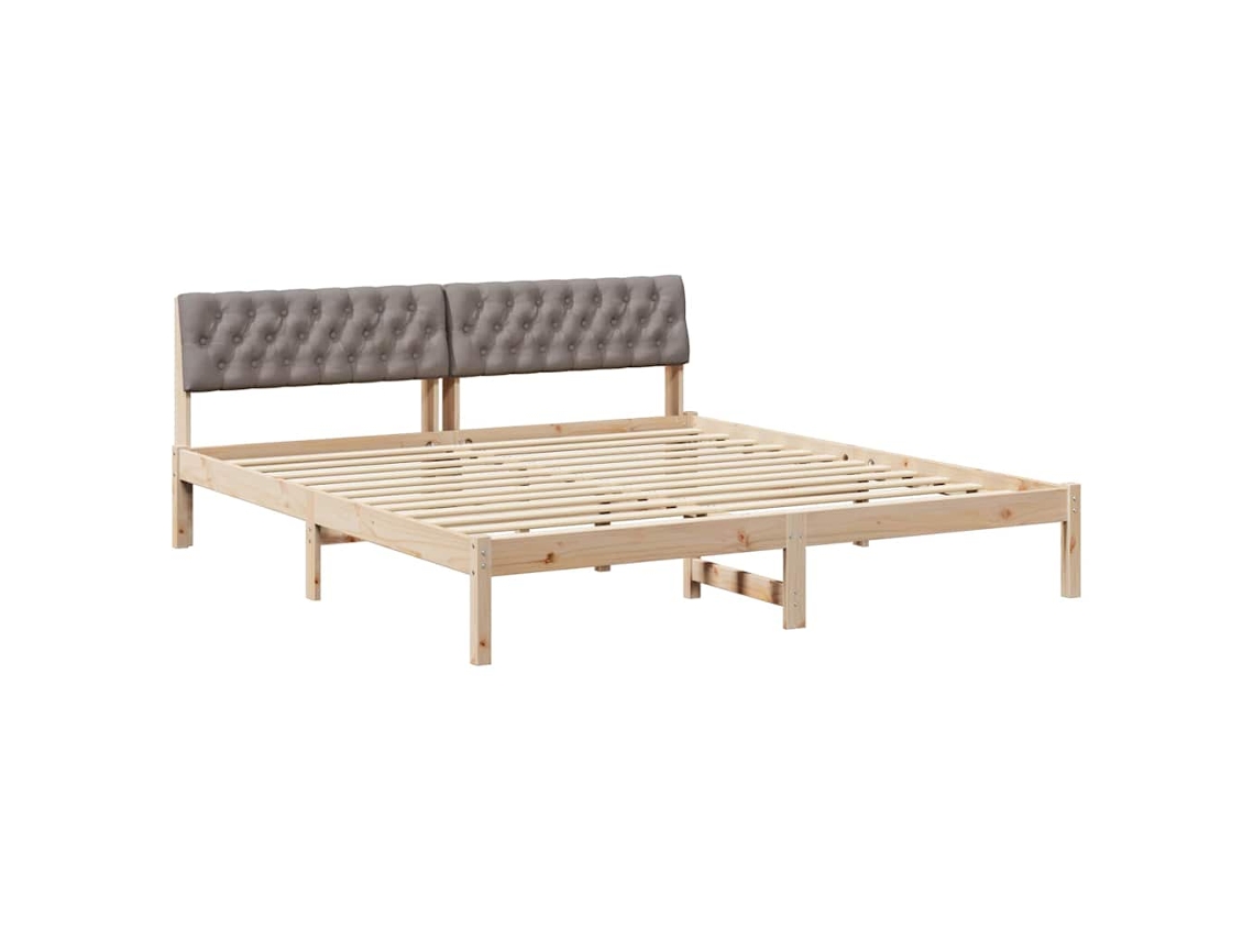 Maison Exclusive - Estructura De Cama Con Cabecera Marrón Y Taupe 180 X 200 Cm