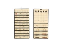 Organizador Joyas Suspendido Colgador Cara Pendientes Collares MEOIRUERY Beige (41x19x2cm)