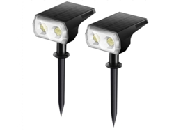 Luces Solares Para Jardín Con Sensor, 3000k, 16 Led, Resistentes Al Agua Ip67, Paquete De 2