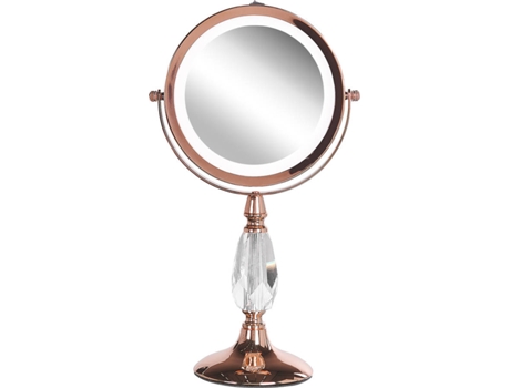 Espejo de maquillaje BELIANI Maury de Hierro, Vidrio Rosa dorado 18x12x37
