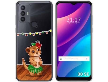 Carcasa para TCL 30 SE TUMUNDOSMARTPHONE Dibujos Transparente Suricata Multicolor