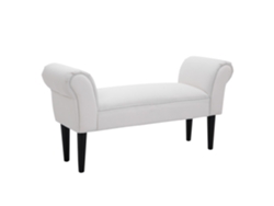 Banco Zapatero Tapizado Con Brazos De Estilo Madera Para Dormitorio, Pasillo O Sala De Estar, 102x36x51 Cm, 130 Kg